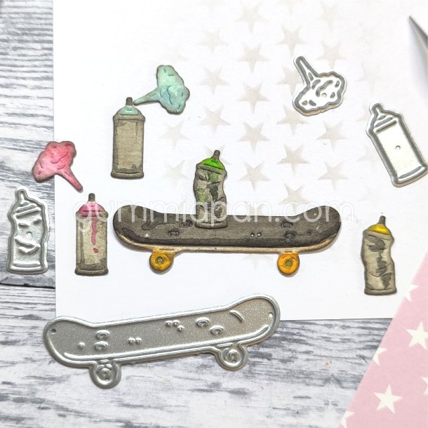 Skateboard &amp; Sprayburkar