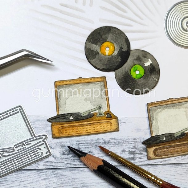 Pladespiller med plade