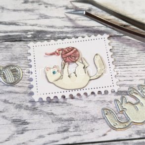 Katt med garnnystan / Kat med garnngle