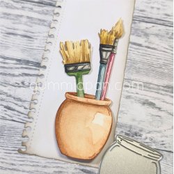 Stor krukke til pensler