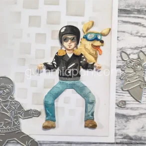 Motorcyklist og hund