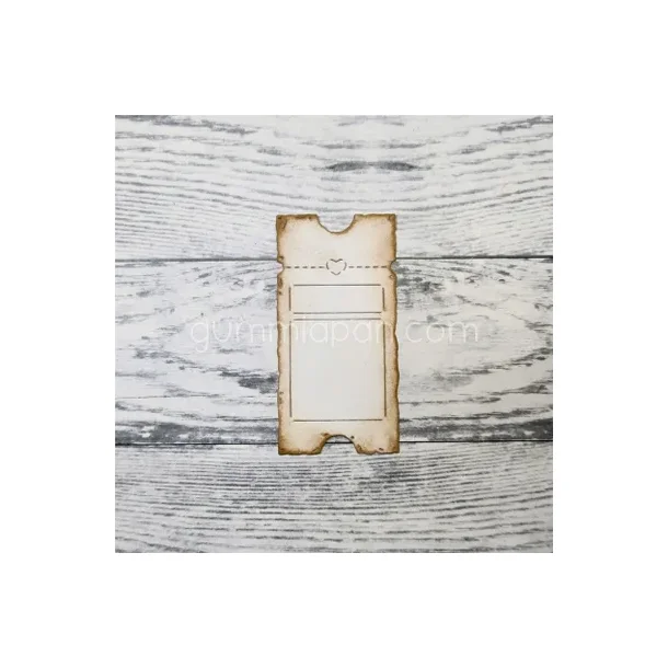 Slidt billet med hjerte