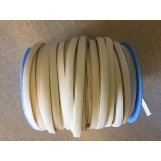 L�der 3 mm hvid 1 meter 