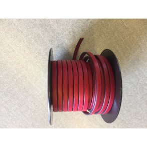 L�der 3 mm r�d med sorte kanter