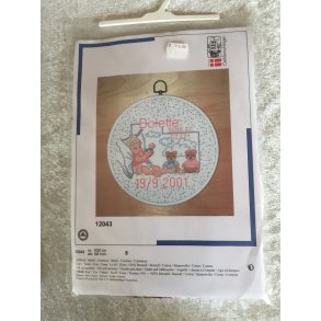 Komplet broderist barnebb 