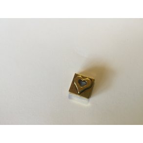 Metal perle til flad 3 mm lder forgyldt 1 stk