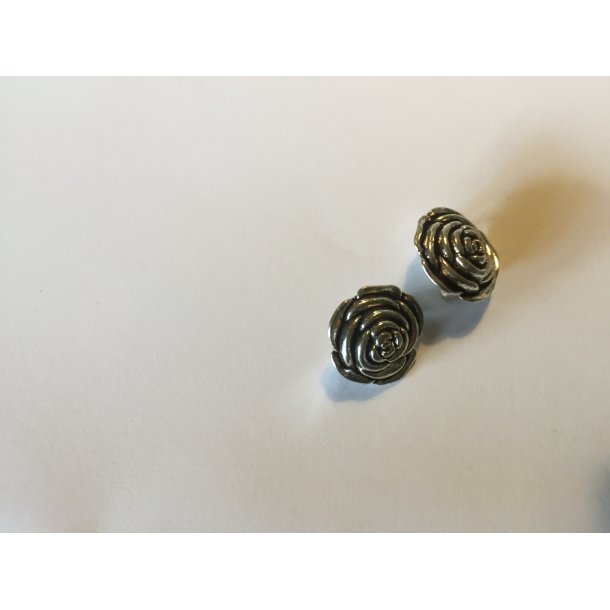 Metal perle til flad 3 mm lder forslvet 1 stk