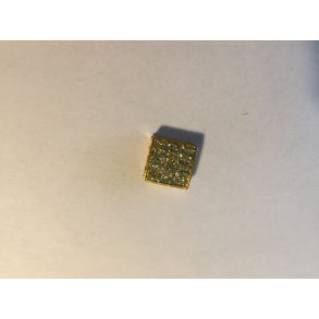 Metal perle til flad 3 mm lder forgyldt 1 stk