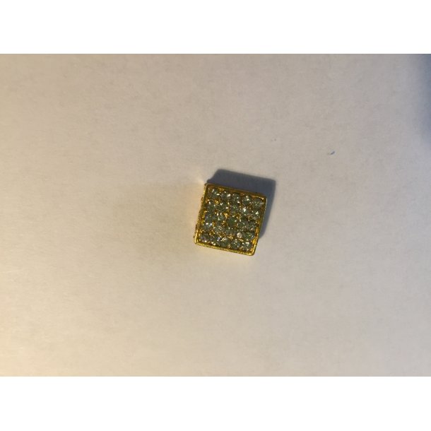 Metal perle til flad 3 mm lder forgyldt 1 stk