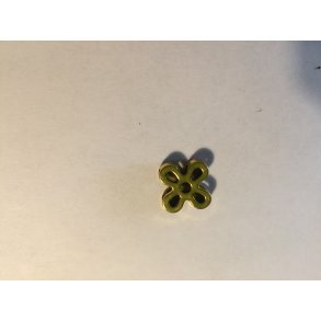 Metal perle til flad 3 mm lder forgyldt 1 stk