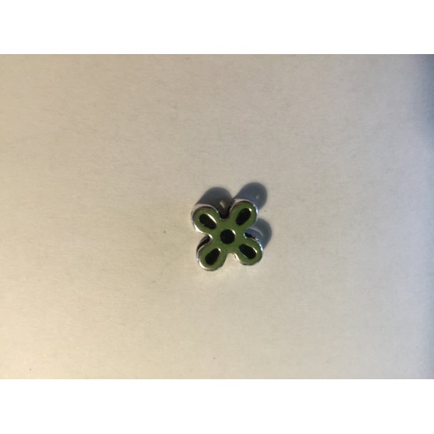 Metal perle til flad 3 mm lder forslvet 1 stk