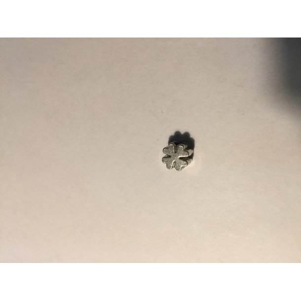 Metal perle til flad 3 mm lder forslvet 1 stk