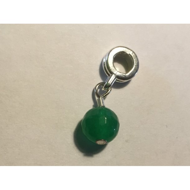 Metalperle vedhng grn perle 4 mm