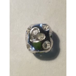 Metalperle forslvet 4 mm