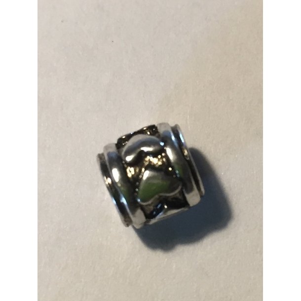 Metalperle forslvet 4 mm