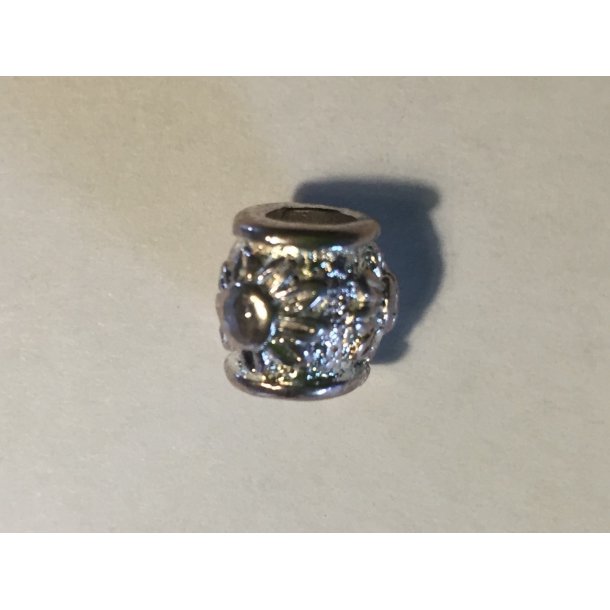 Metalperle forslvet 4 mm