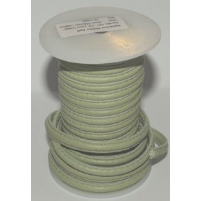 Dobbelt syet l�der creme 1 meter