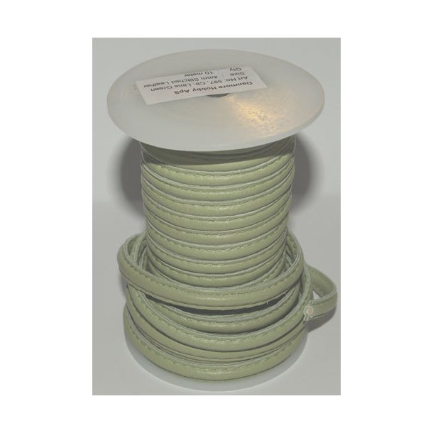 Dobbelt syet l�der creme 1 meter