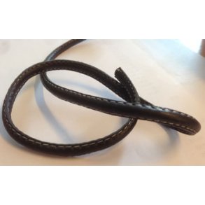 Dobbelt syet l�der sort 1 meter