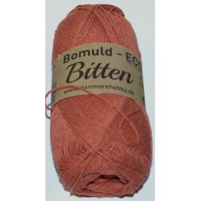 kologisk bomuldsgarn 50 gram brndt orange