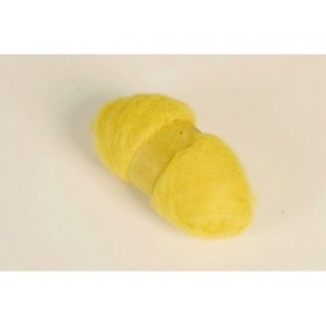 Kartet uld 50 gram gul
