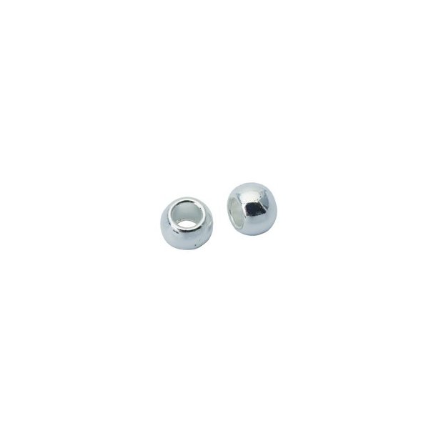 Metal perler 12 mm med stort hul slv