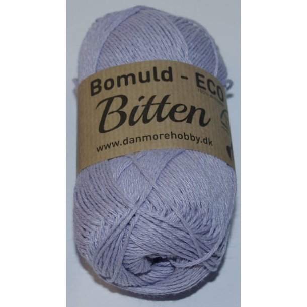kologisk bomuldsgarn 50 gram  lyslilla