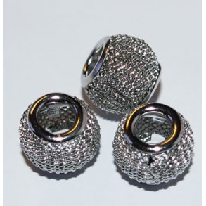  Metalperle  5mm gl.slv 3 stk 