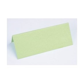 Bordkort metallic 10 x7 cm 10 stk lime