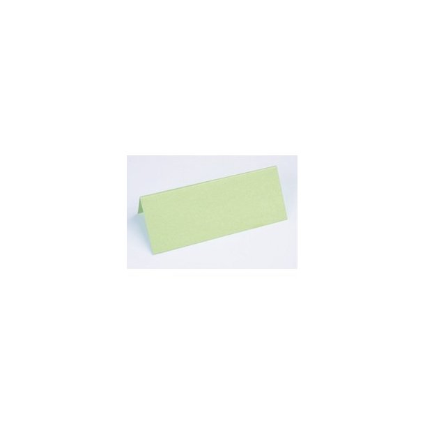 Bordkort metallic 10 x7 cm 10 stk lime