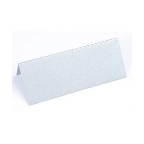 Bordkort metallic 10 x7 cm 10 stk slv