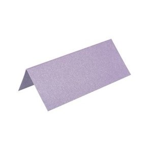 Bordkort metallic 10 x7 cm 10 stk lilla