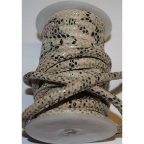 L�der reptil beige/ brun 1 meter