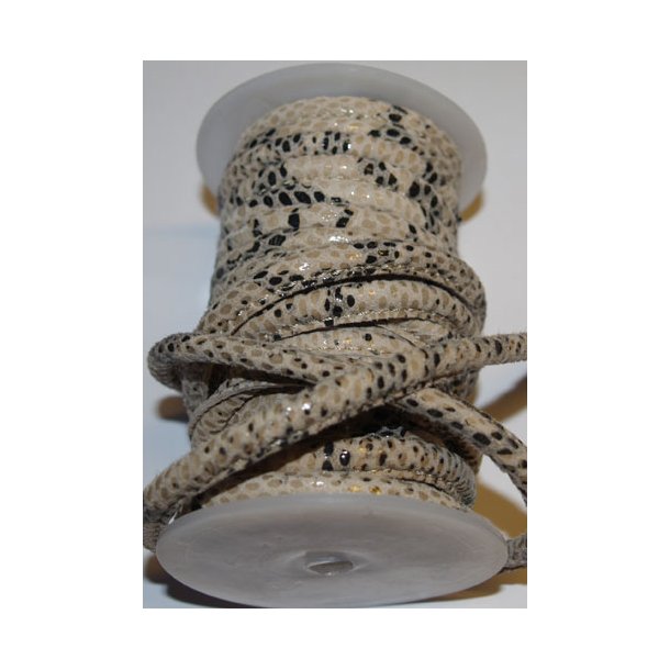 L�der reptil beige/ brun 1 meter