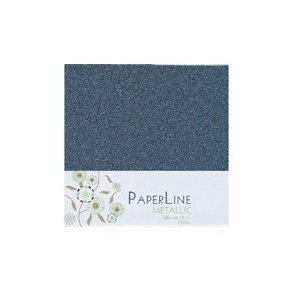 kort metallic 14x14cm sort